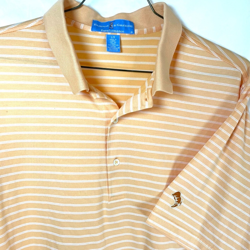 Fairway & Greene Pureformance Polo Shirt Golf Mens Large Boot Ranch Country Club